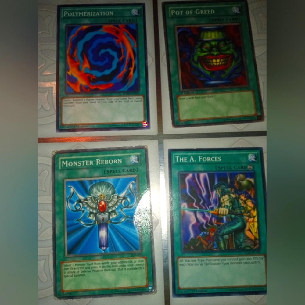 Set of 4 yugioh cards
